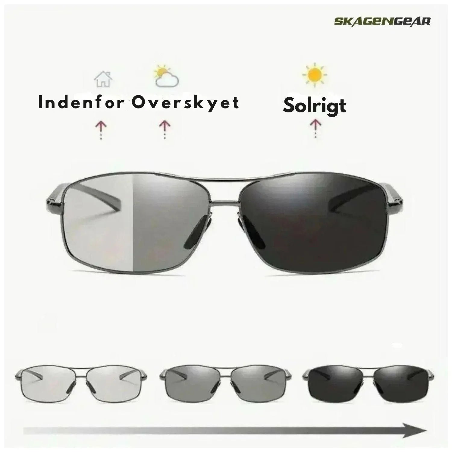AutoVisions Briller | Fotochromatisk solbrille til bilkørsel