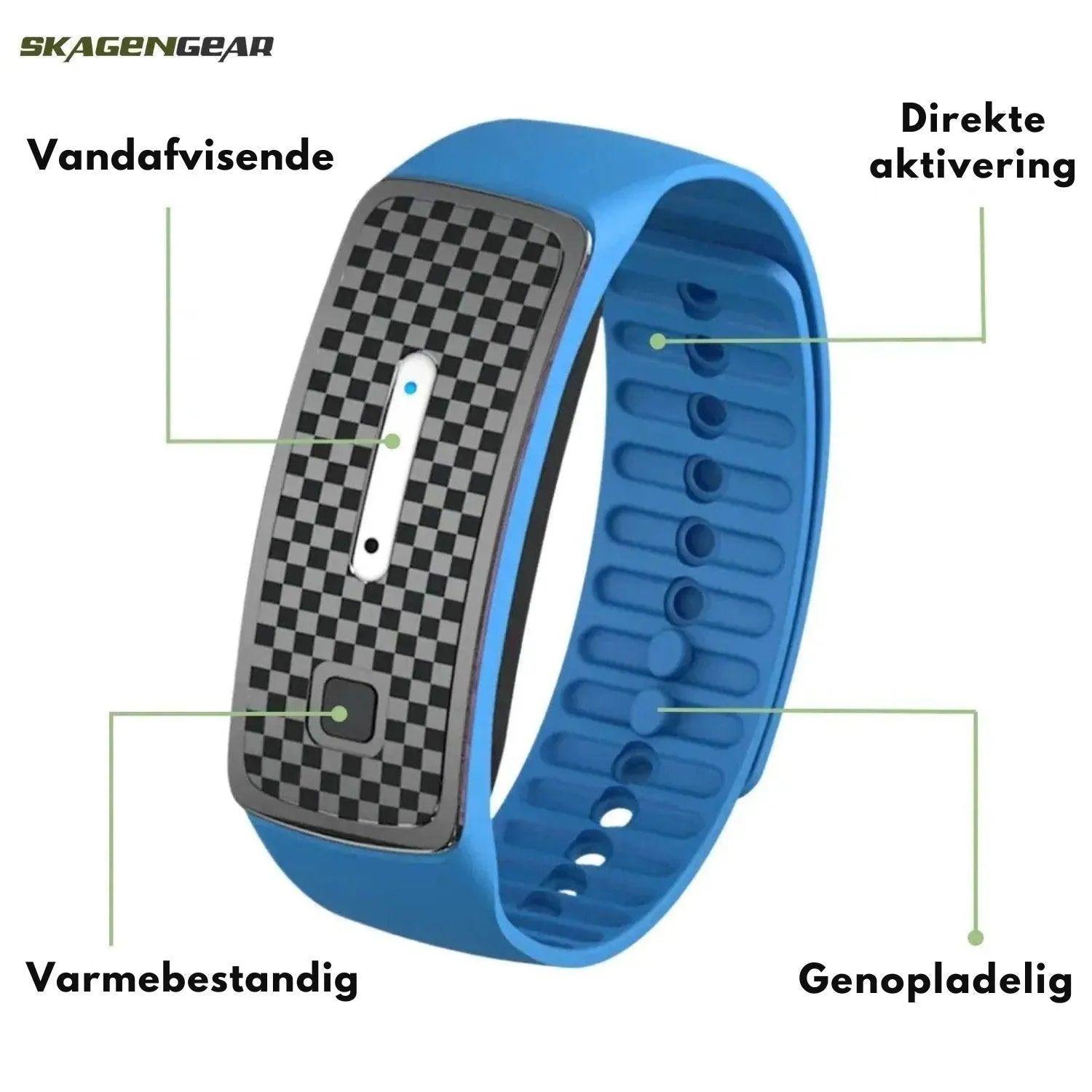 BuzzFree Armbånd | Ultralyd Myggebeskytter til Udendørs Brug