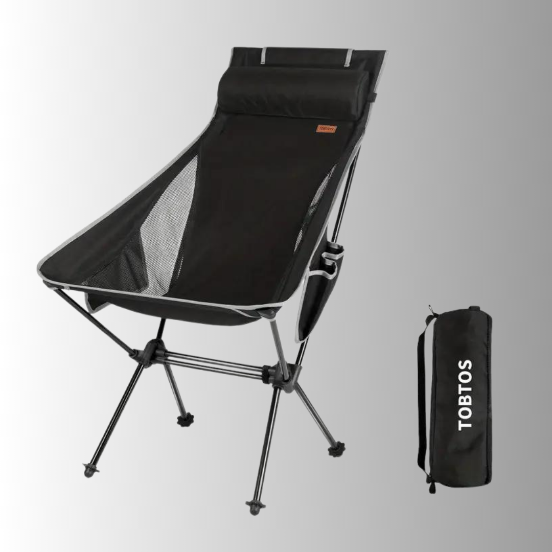 Campingstol TrailRest | Sammenklappelig med lændestøtte 150 kg