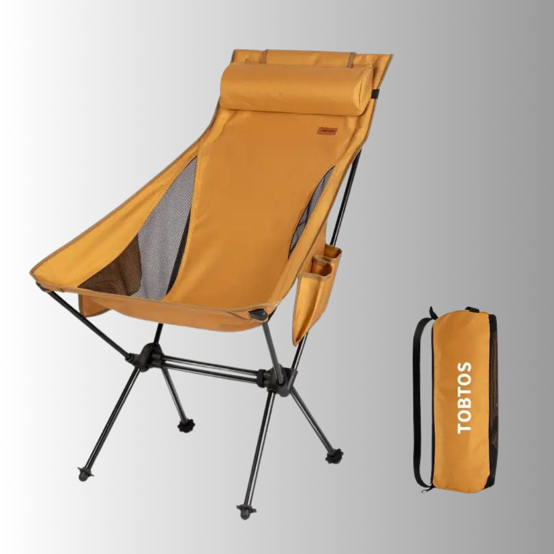Campingstol TrailRest | Sammenklappelig med lændestøtte 150 kg