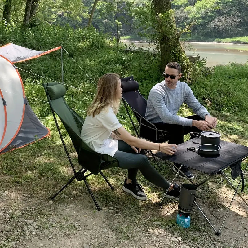 Campingstol TrailRest | Sammenklappelig med lændestøtte 150 kg