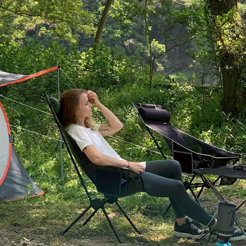 Campingstol TrailRest | Sammenklappelig med lændestøtte 150 kg