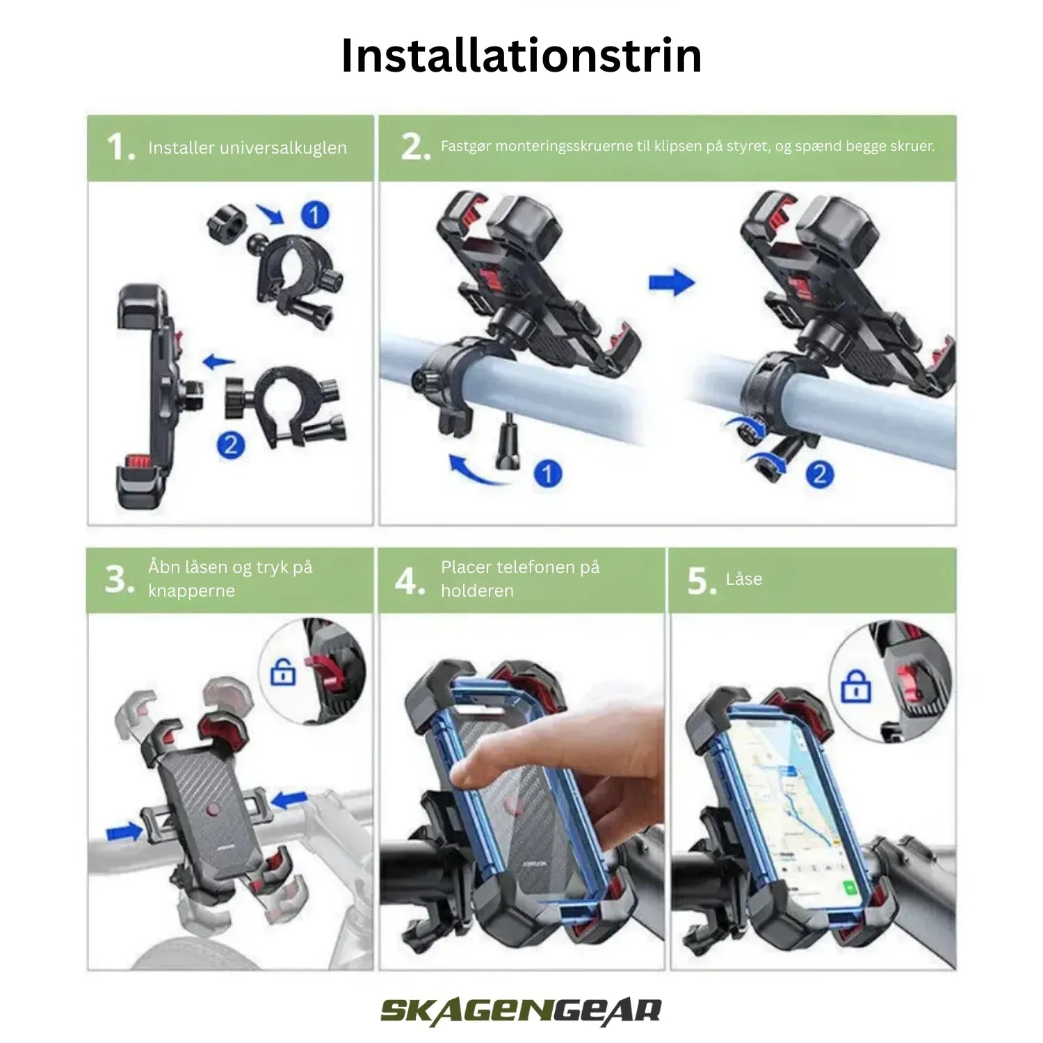 FastGrab Cykelholder | Robust Telefonholder til Cykling