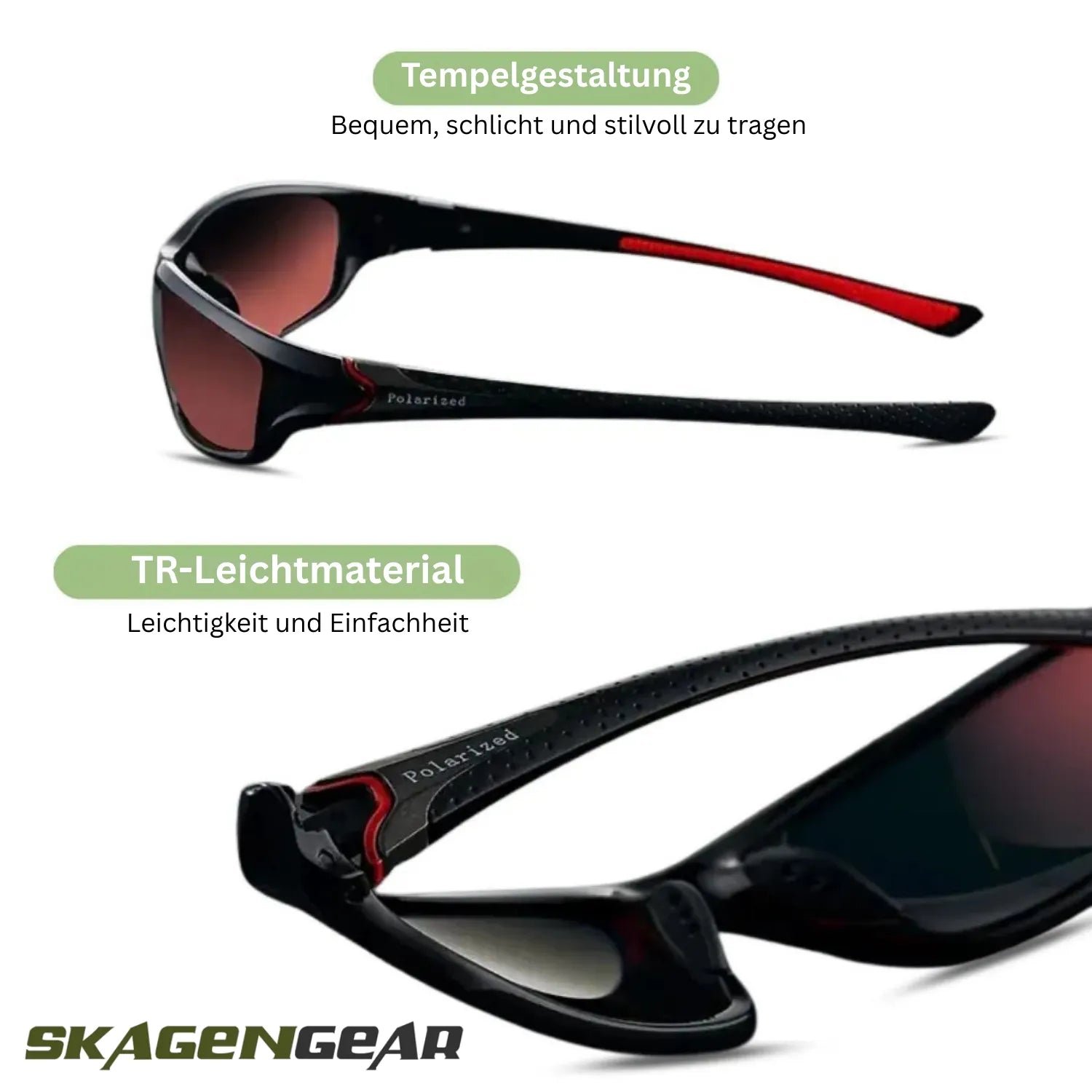 SkyShield Solbriller | Polariserede Sportsolbriller UV400-beskyttelse