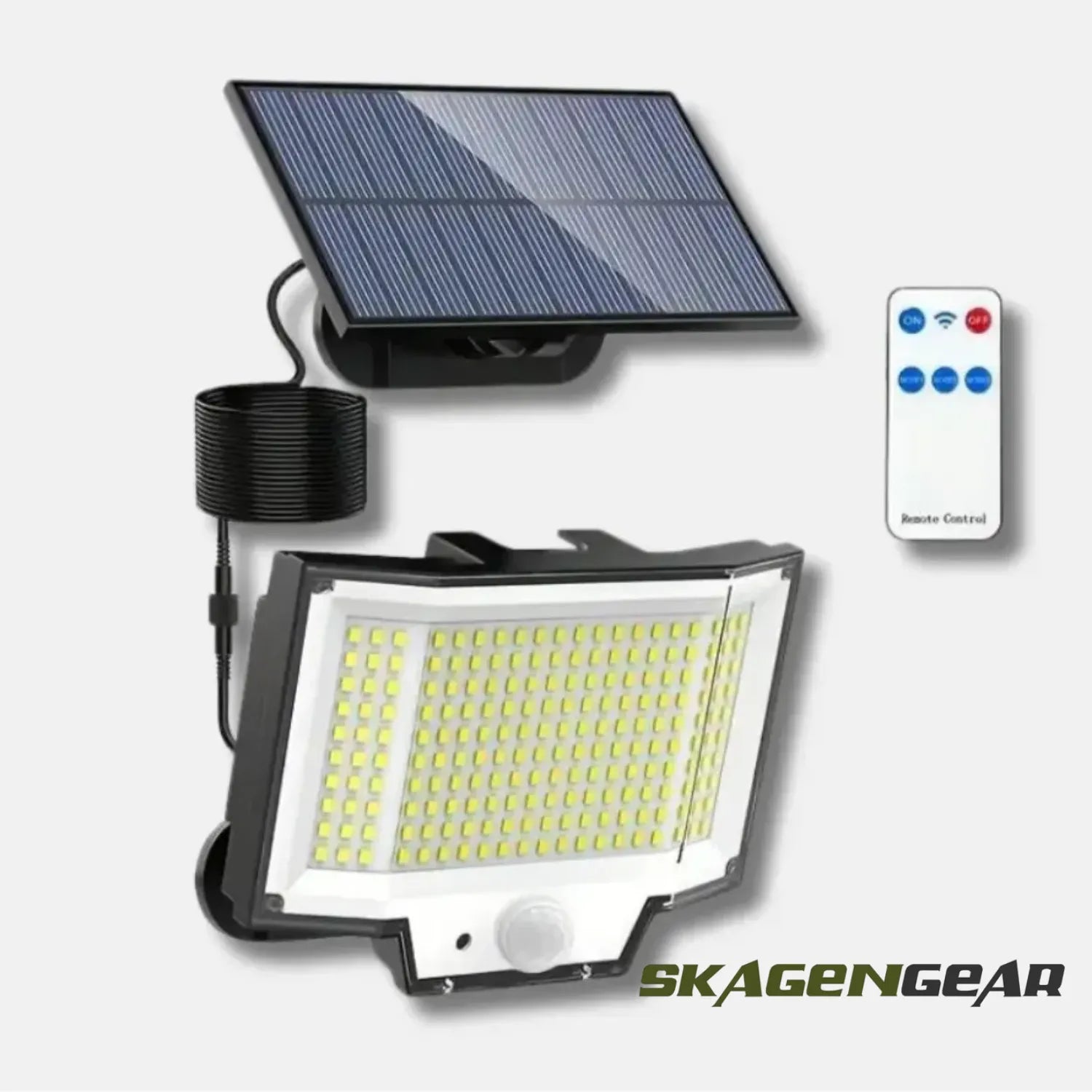 SolarGuard udendørslampe | Soldrevet LED-lampe med sensor og højtydende LED'er