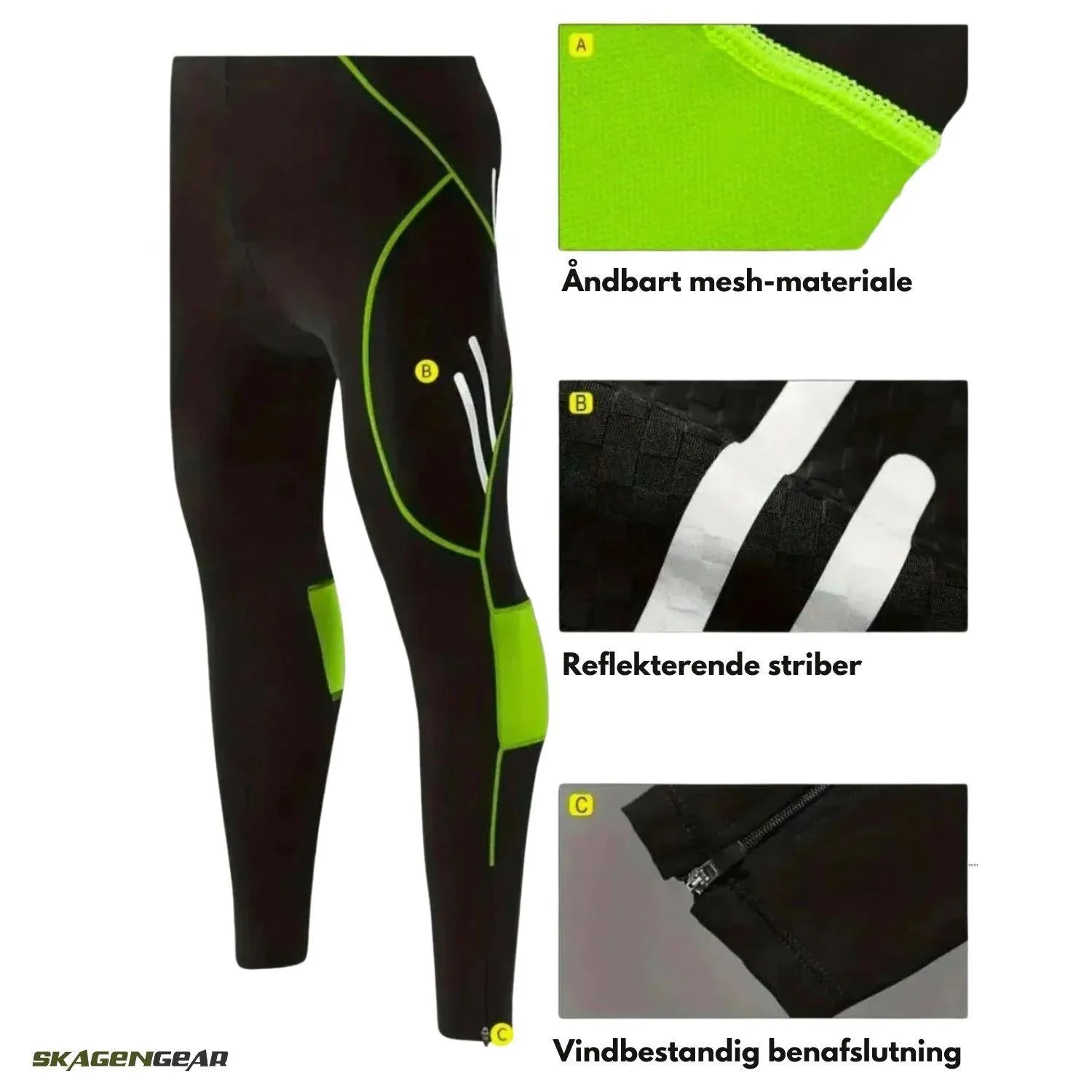 SpinFlex Bukser | Cykeltights med Gelpude og Elastisk Pasform