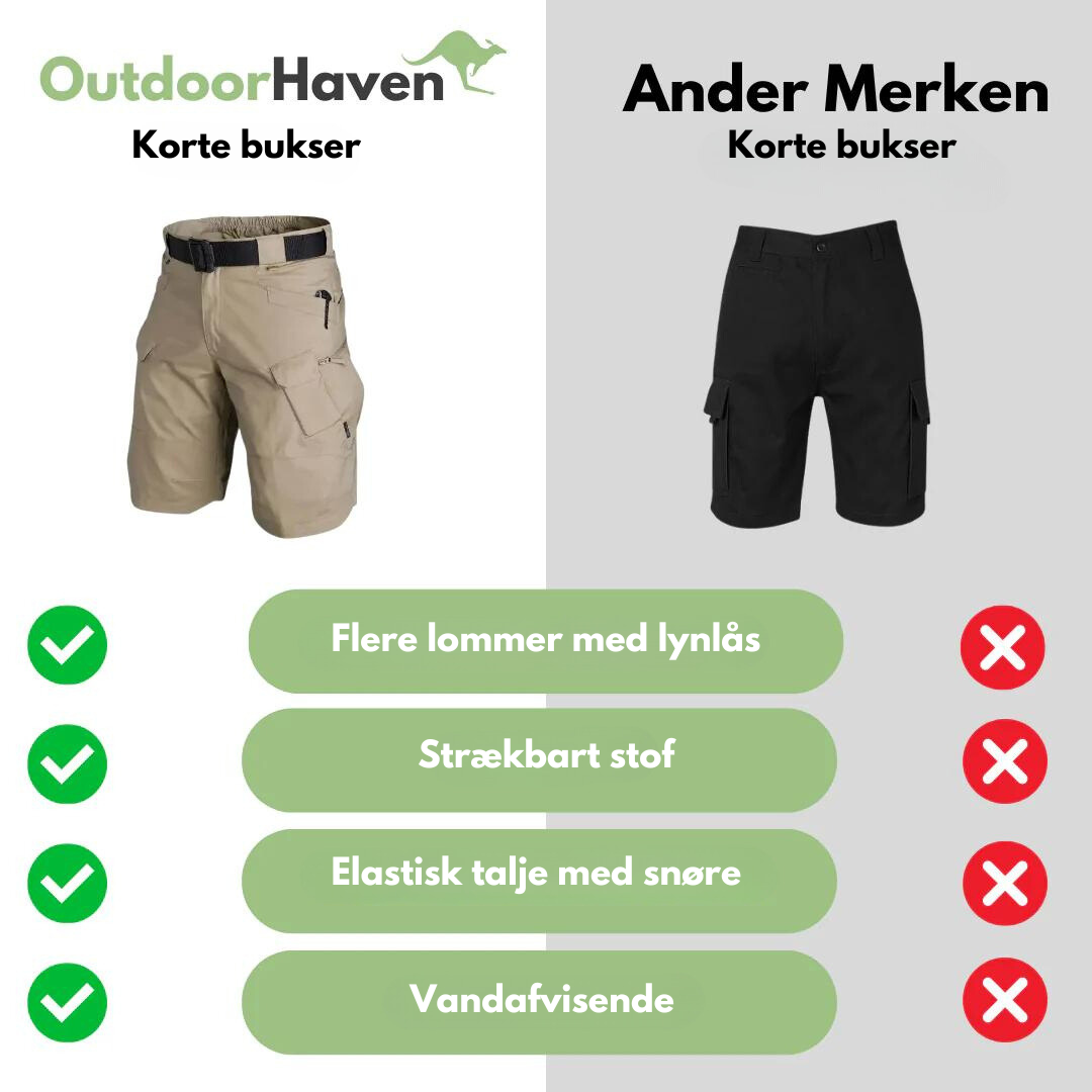 TrailFlex Cargo | Cargo shorts mænd stræk & lynlåslommer