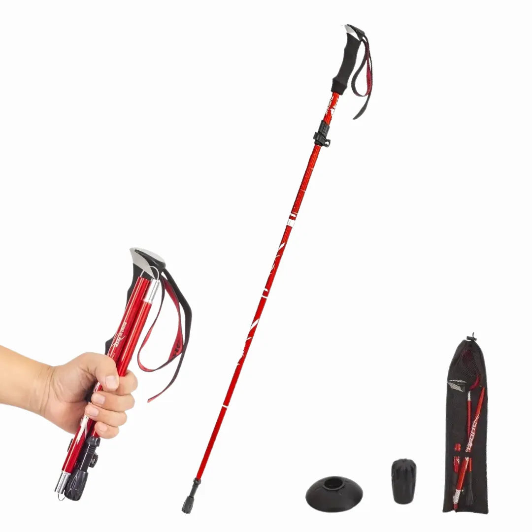 TrailFold Cane | Foldbar vandrestok justerbar let aluminium