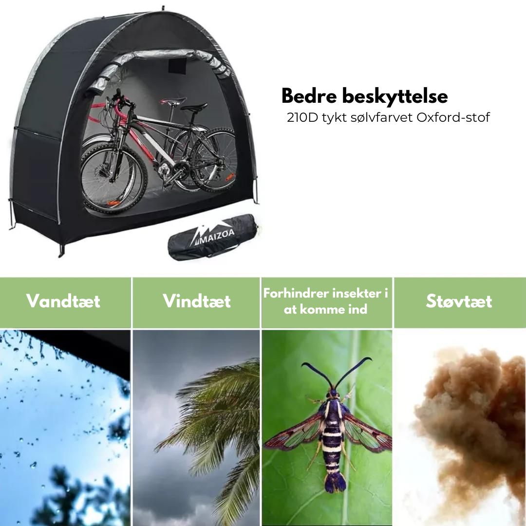 UrbanShield Shed | Cykeltelt vandtæt 210D til 2 cykler