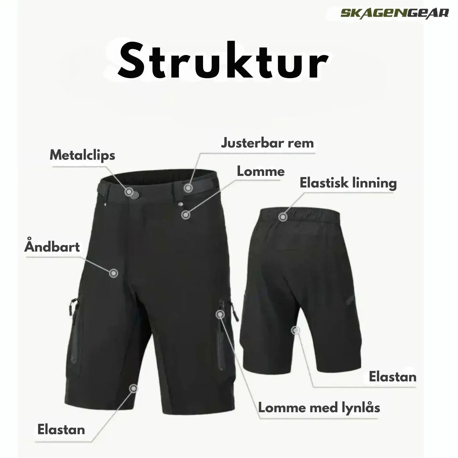 VeloTrek Shorts | Outdoor MTB Shorts til Aktive Rejsende