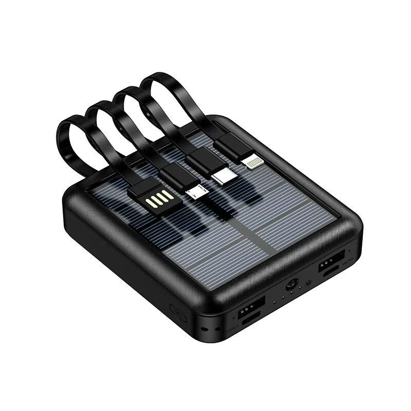 Kompakt solcelledrevet powerbank til udendørs opladning overalt
